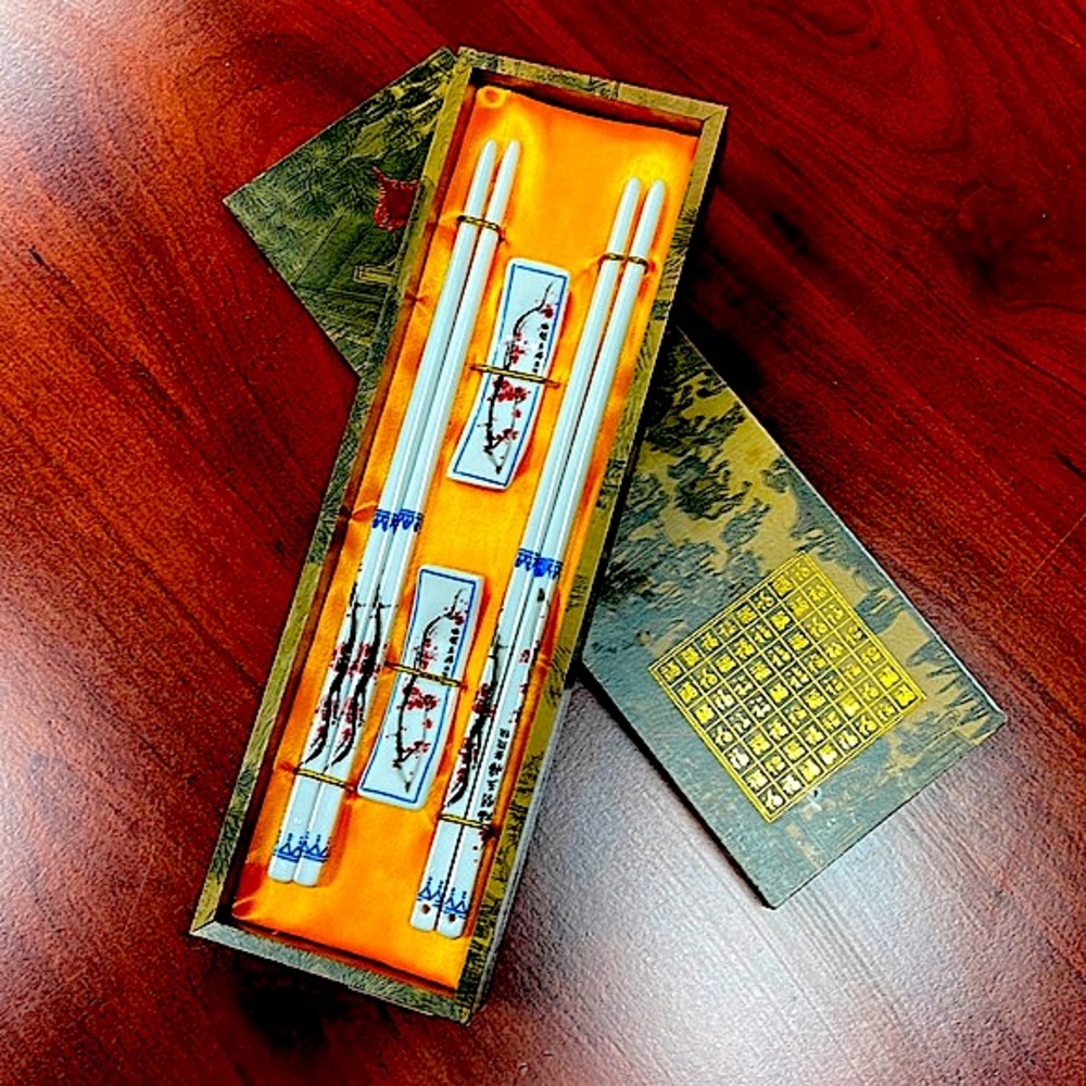 Cherry Blossom Chopstick Set for Two